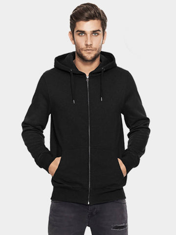 Yoga Studio Men's Organic Cotton Zip Up Hoodie - Black - X-Large